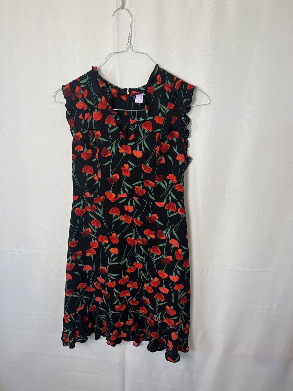 Karl Lagerfeld Paris Red Floral Poppy Dress Size 4